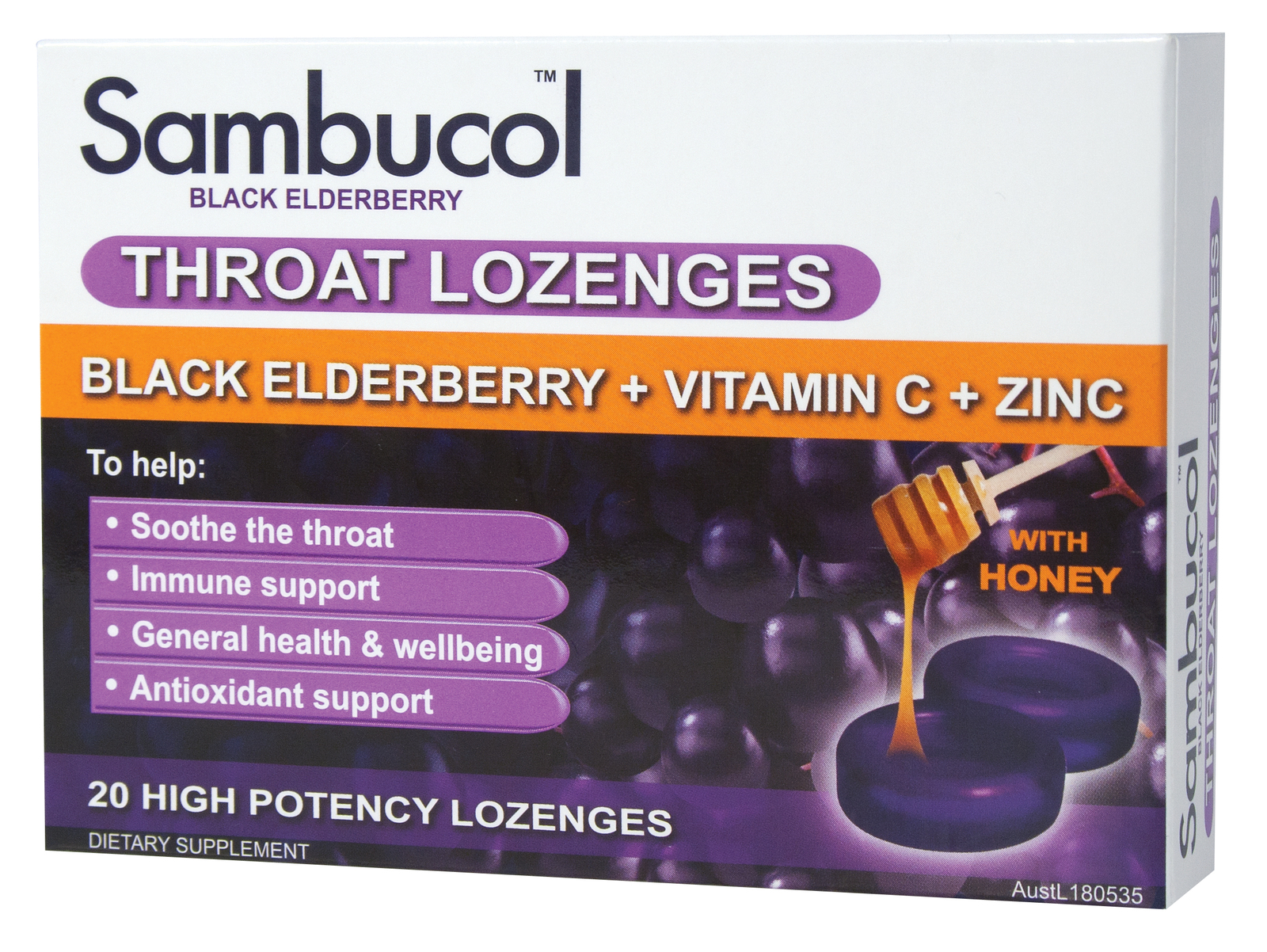 Buy Sambucol Throat Lozenges (20 Tablets) at Mighty Ape NZ