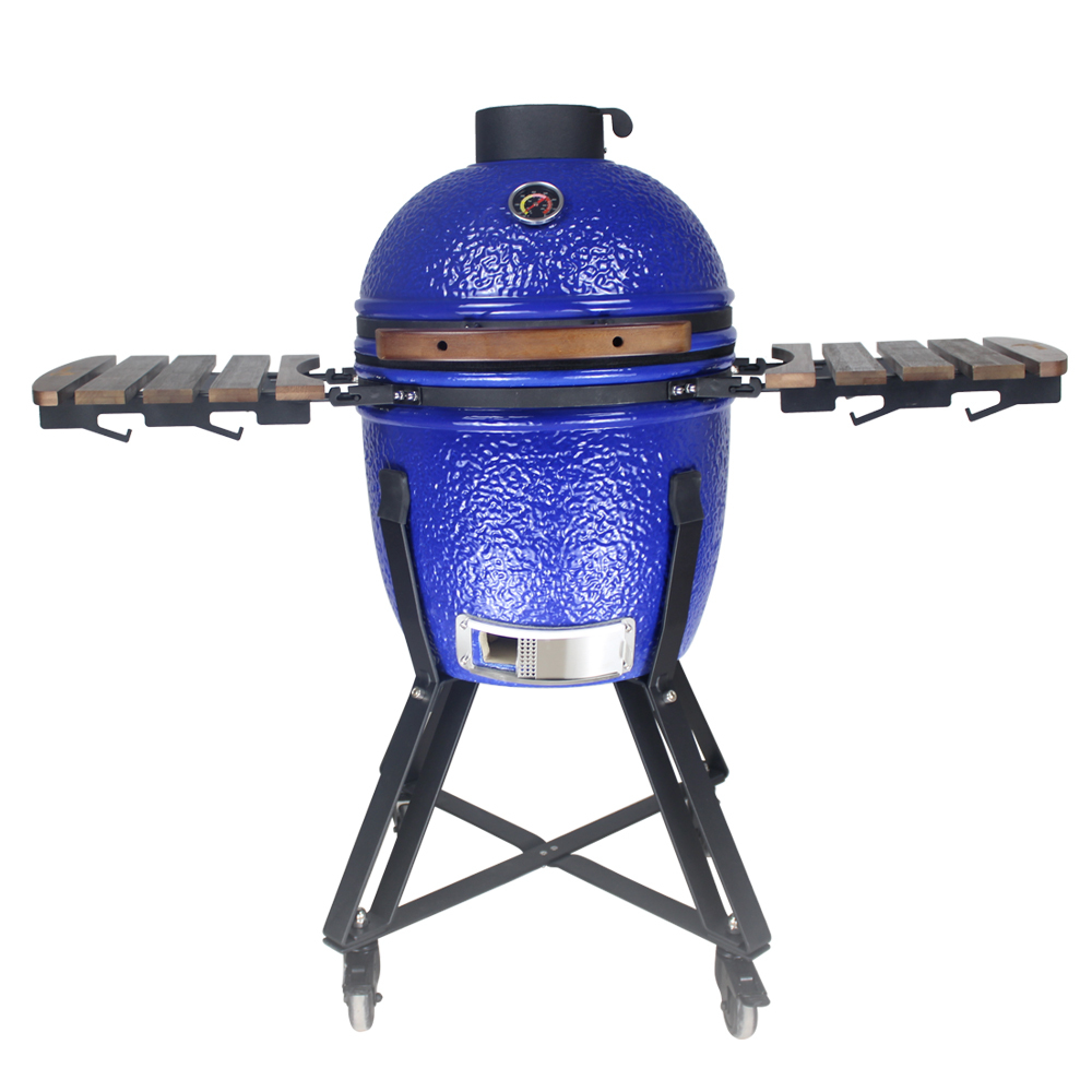 Gorilla: Kamado Ceramic Grill BBQ (Blue) | 18" image
