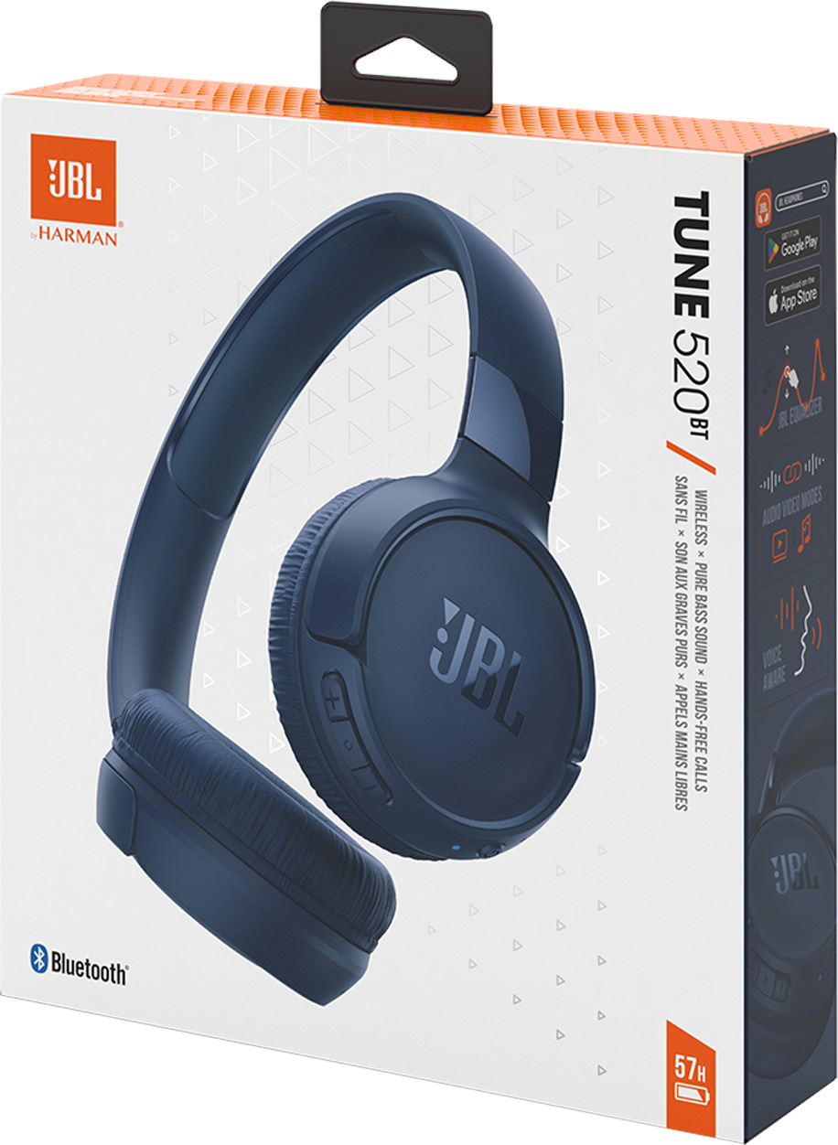 JBL Tune T520BT Bluetooth Headphones - Blue image