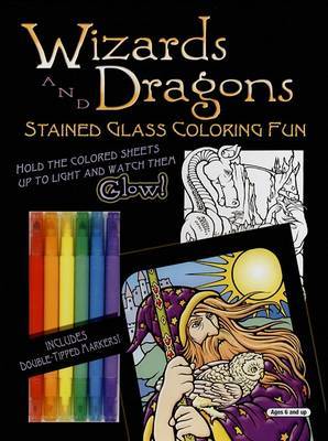 Wizards and Dragons Stained Glass Coloring Fun by Eric Gottesman image