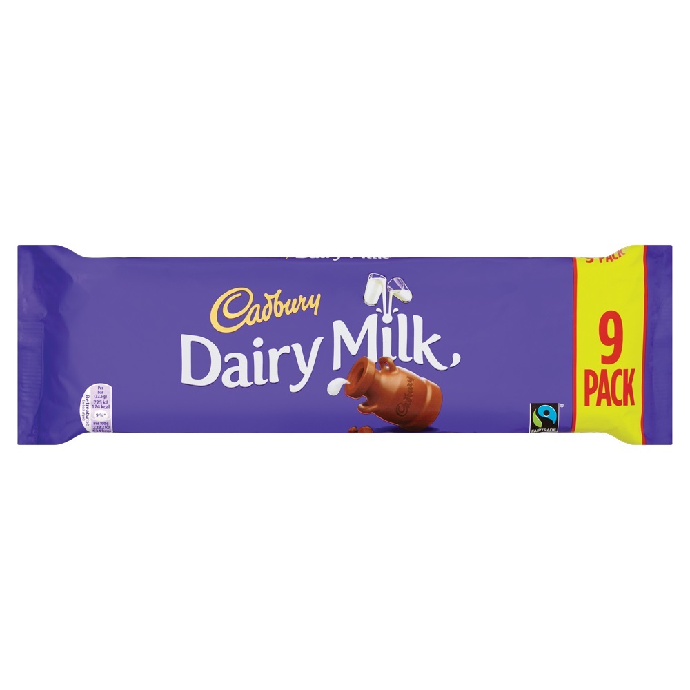 Cadbury Dairy Milk Bar (9 pack) at Mighty Ape NZ