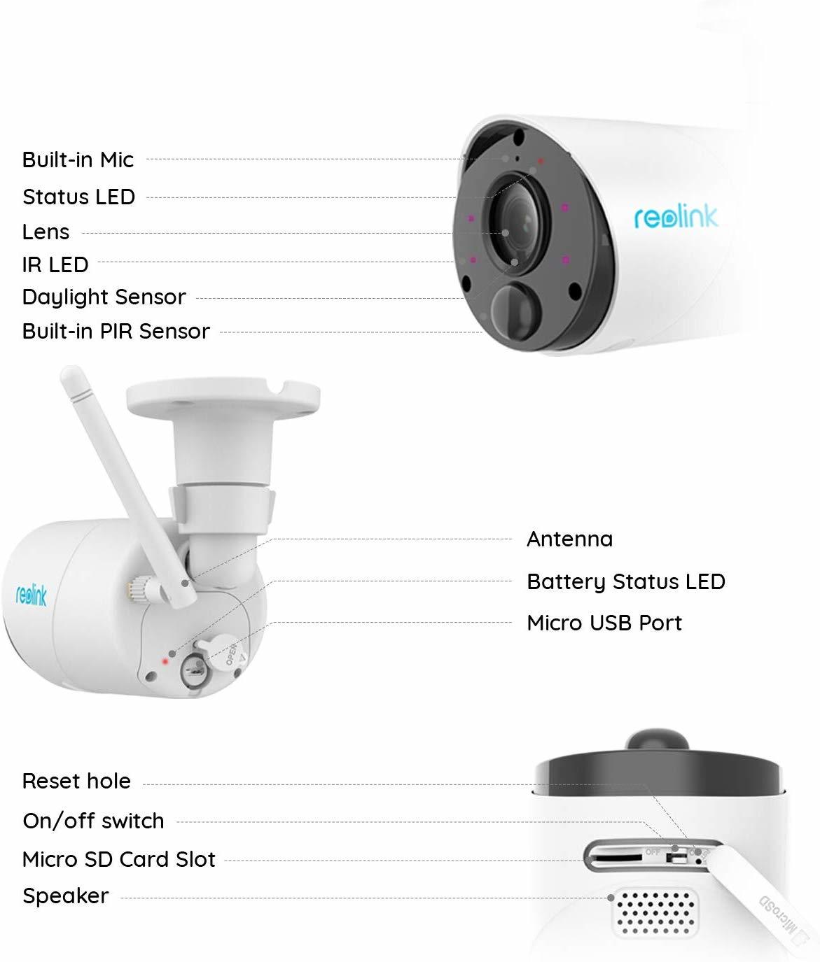 Reolink: Argus Eco Wire-Free Rechargeable Battery or Solar Powered Security Camera image