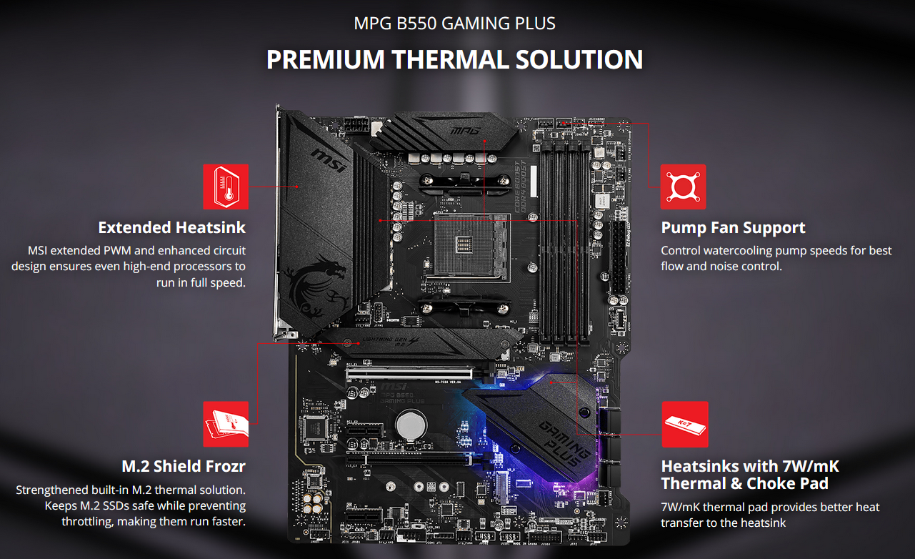 Msi Mpg B550 Gaming Plus Atx Motherboard At Mighty Ape Nz