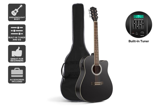 Royale 41" Acoustic Electric Guitar (Black)