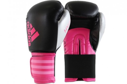 Adidas Hybrid Boxing Gloves 14oz (Black/Pink/Silver) image