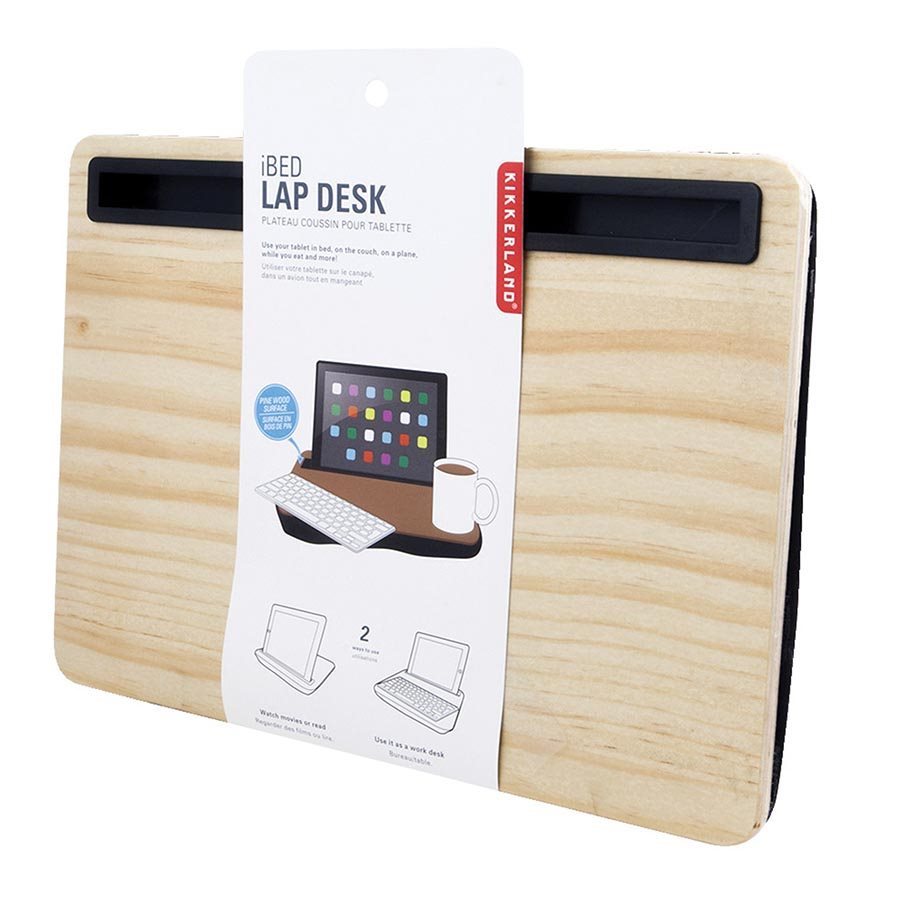 Kikkerland iBed Lap Desk - Large Wood image