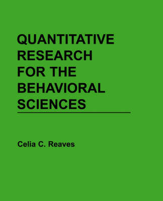 Quantitative Research for the Behavorial Sciences by Celia C. Reaves image