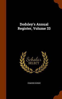 Dodsley's Annual Register, Volume 33 by Edmund Burke image