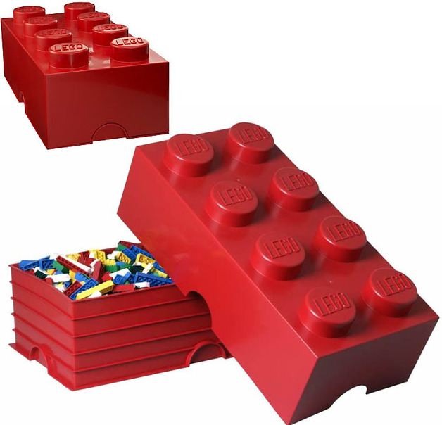 LEGO: Storage Brick 8 - Red