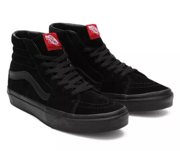 Vans: UA Sk8-Hi Unisex Sneakers - Black/Black (US Mens 6.5)