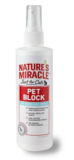 Nature's Miracle Pet Block Repellent Spray Just For Cats image