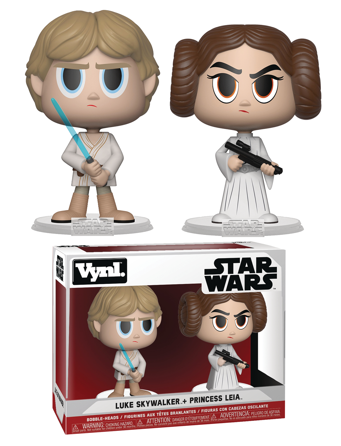 Luke Skywalker + Princess Leia - Vynl. Figure 2-Pack image