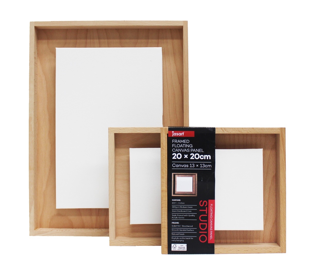 Jasart Thick Edge Floater Frame 16x20 inch - Natural