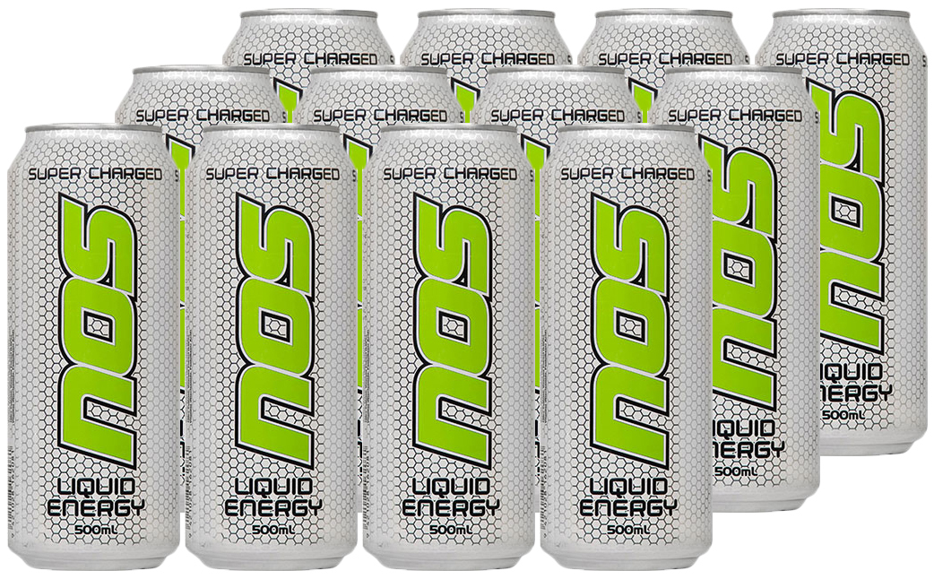 NOS Energy Drink Supercharged 500ml (12 Pack) image