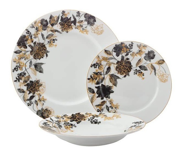 Maxwell & Williams: Cashmere Mystic Rose Rim Dinner Set - (16 Piece Set)