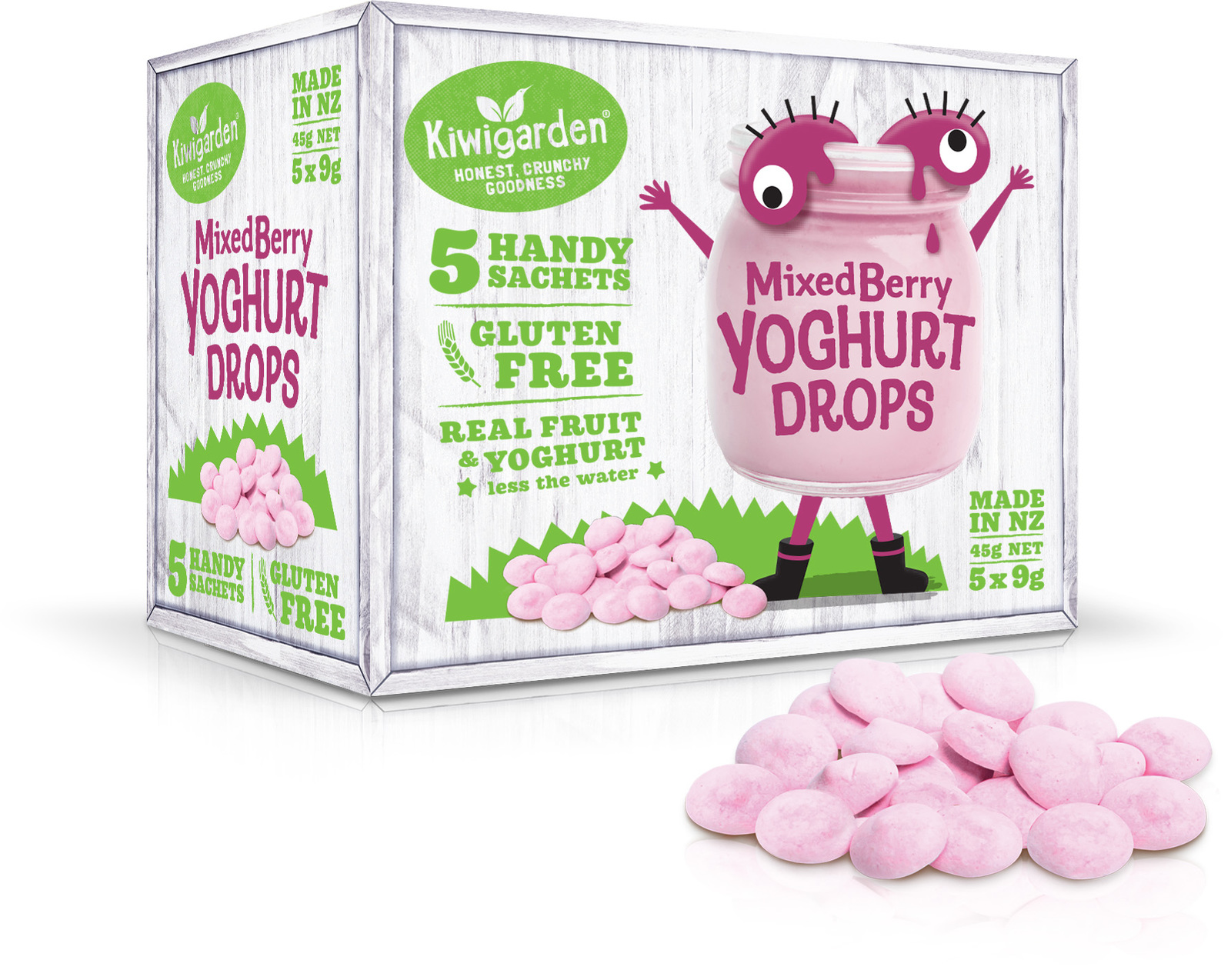 Buy KiwiGarden Mixed Berry Yoghurt Drops (5 Pack) at Mighty Ape Australia