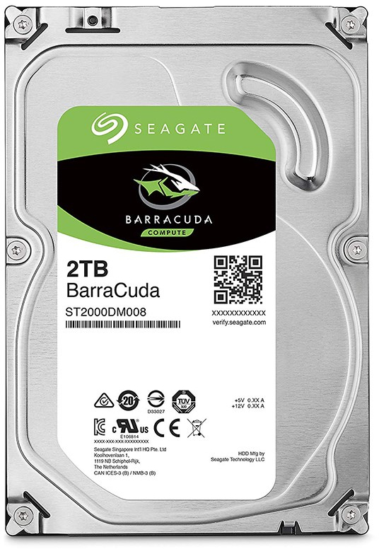2TB Seagate BarraCuda 3.5" 7200RPM SATA HDD image