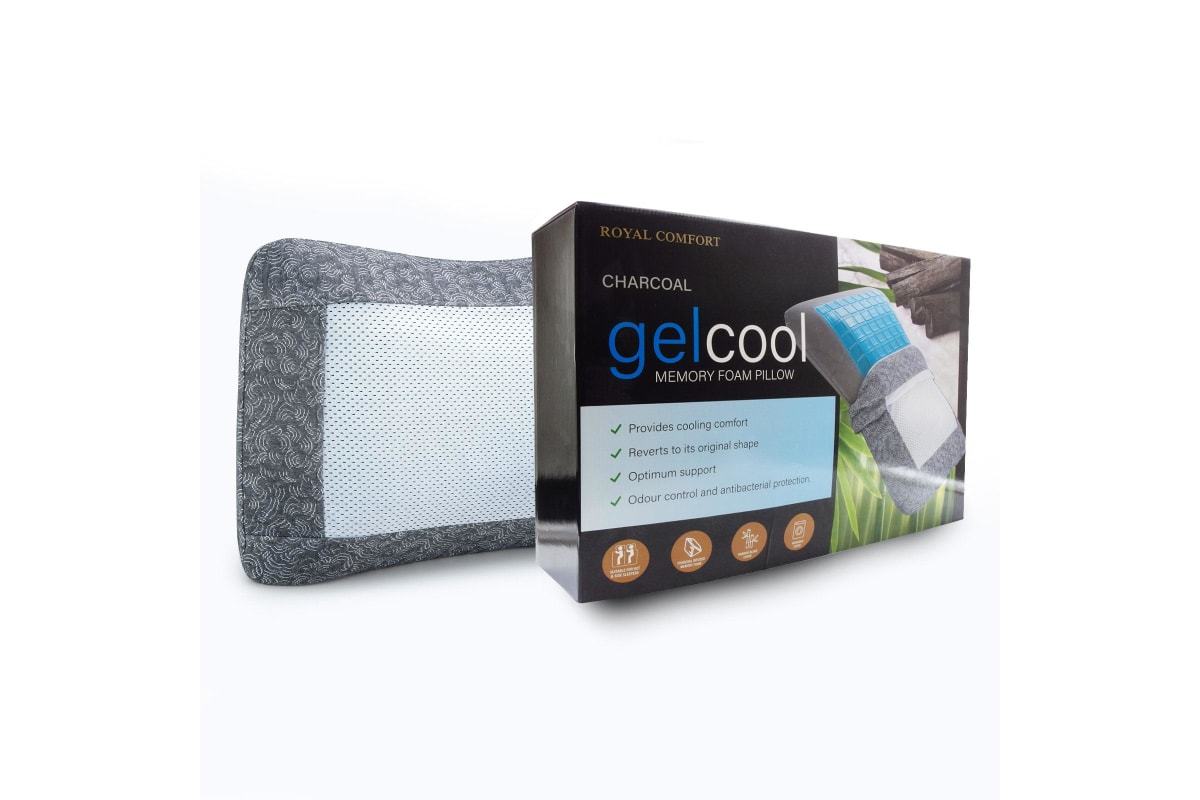 Royal Comfort Charcoal Gelcool Memory Foam Pillow at Mighty Ape NZ