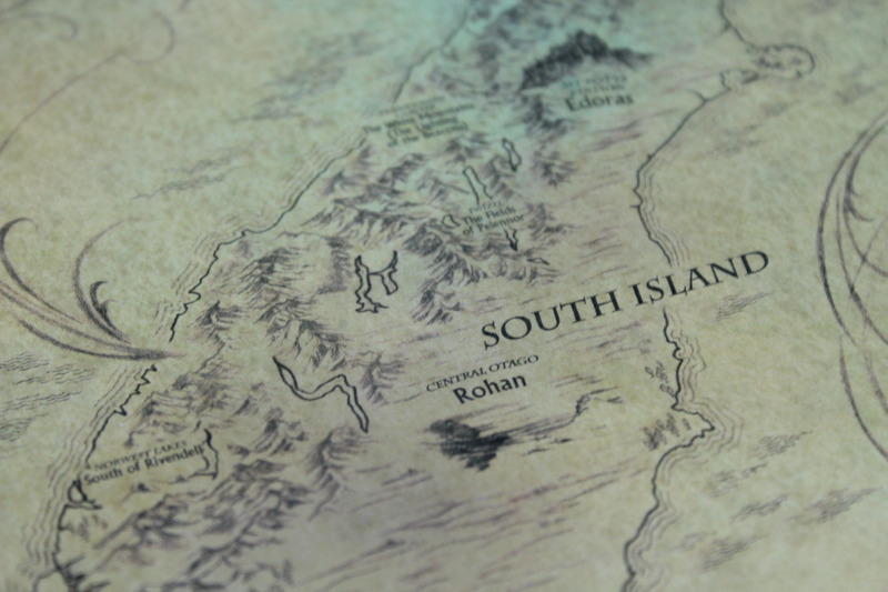 Lord of the Rings: New Zealand Map of Middle-Earth - by Weta image