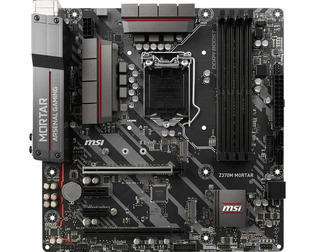 MSI Z370M MORTAR, Intel Z370, DDR4-4000, Dual M.2, MATX MotherBoard image