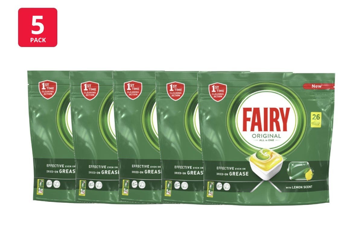 Fairy AllinOne Dishwasher Tablets 130 Pack (26 x 5) at Mighty Ape NZ