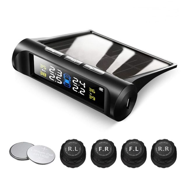 Solar Power Universal Wireless Tire Pressure Monitoring System at