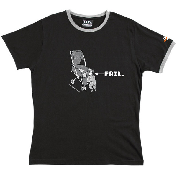 Baby Fail - Ringer Tee (Black) for image