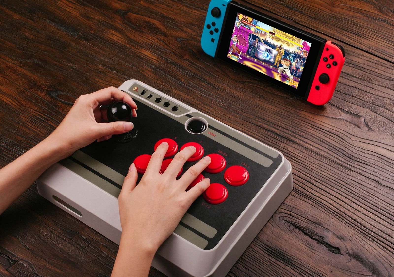 8Bitdo NES30 Arcade Stick (Switch, PC & Retro) for image