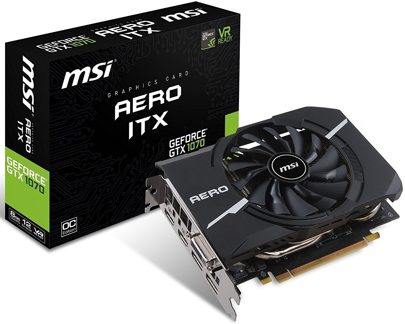 MSI GeForce GTX 1070 Aero 8GB OC Graphics Card image