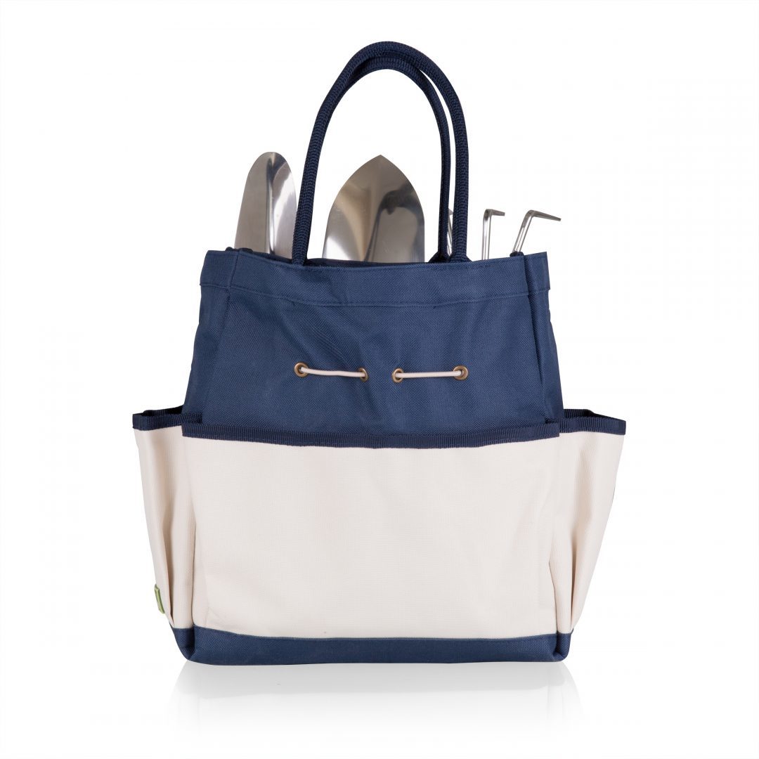 Picnic Time: Garden Tote with Tools (Navy & Beige) image