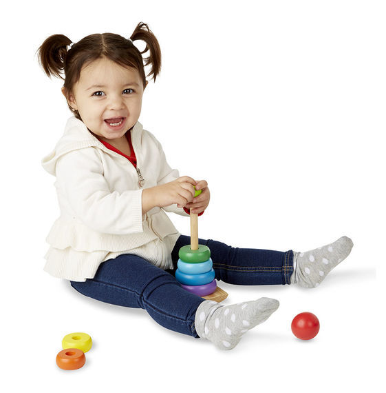 Melissa & Doug: Wooden Rainbow Stacker image