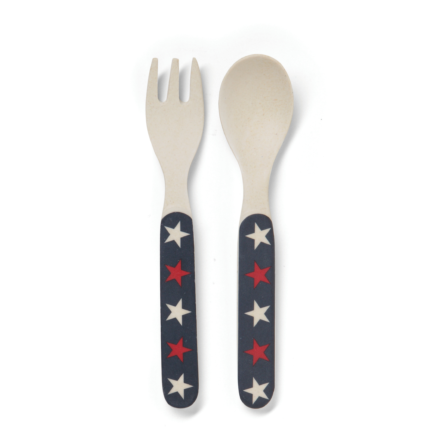 Navy Star Bamboo Meal Set with Cutlery