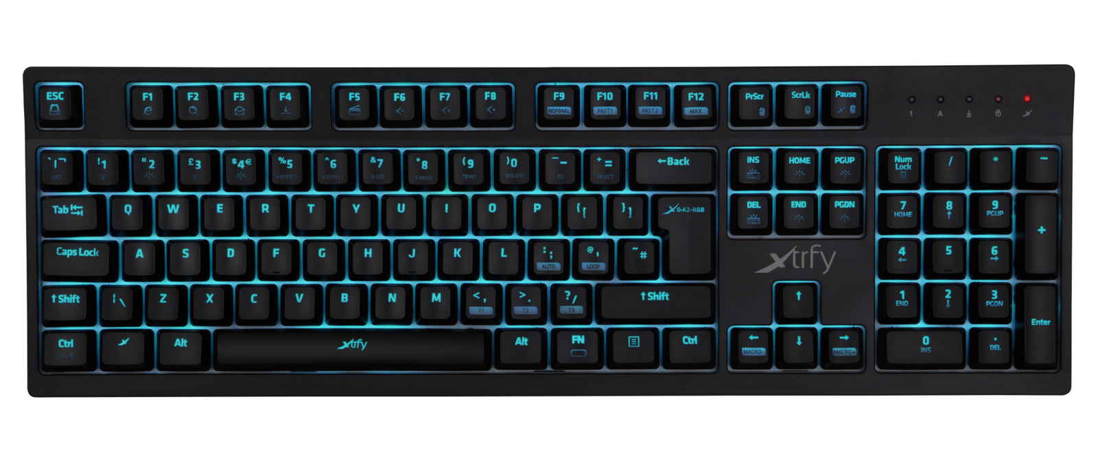 XTRFY K2 Mechanical Gaming keyboard with RGB LED (UK) on PC