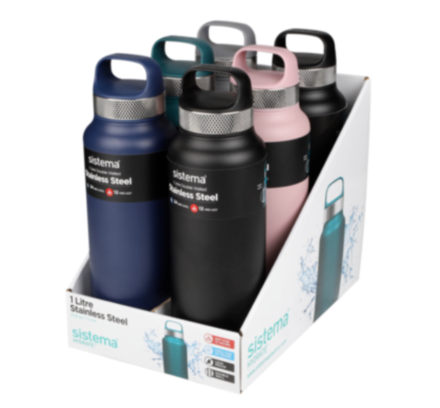 Sistema Hydrate Stainless Steel Bottle at Mighty Ape NZ