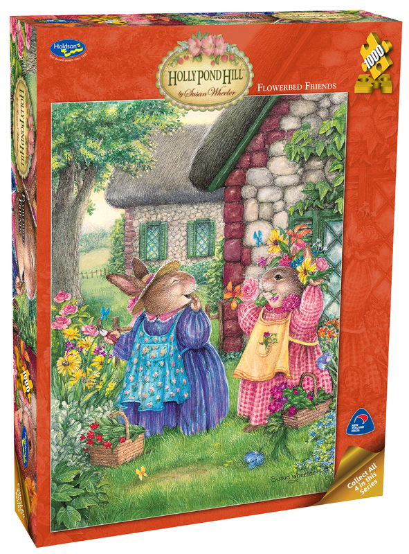 Holdson 1000pce Puzzles Holly Pond Hill Flowerbed Friends Board