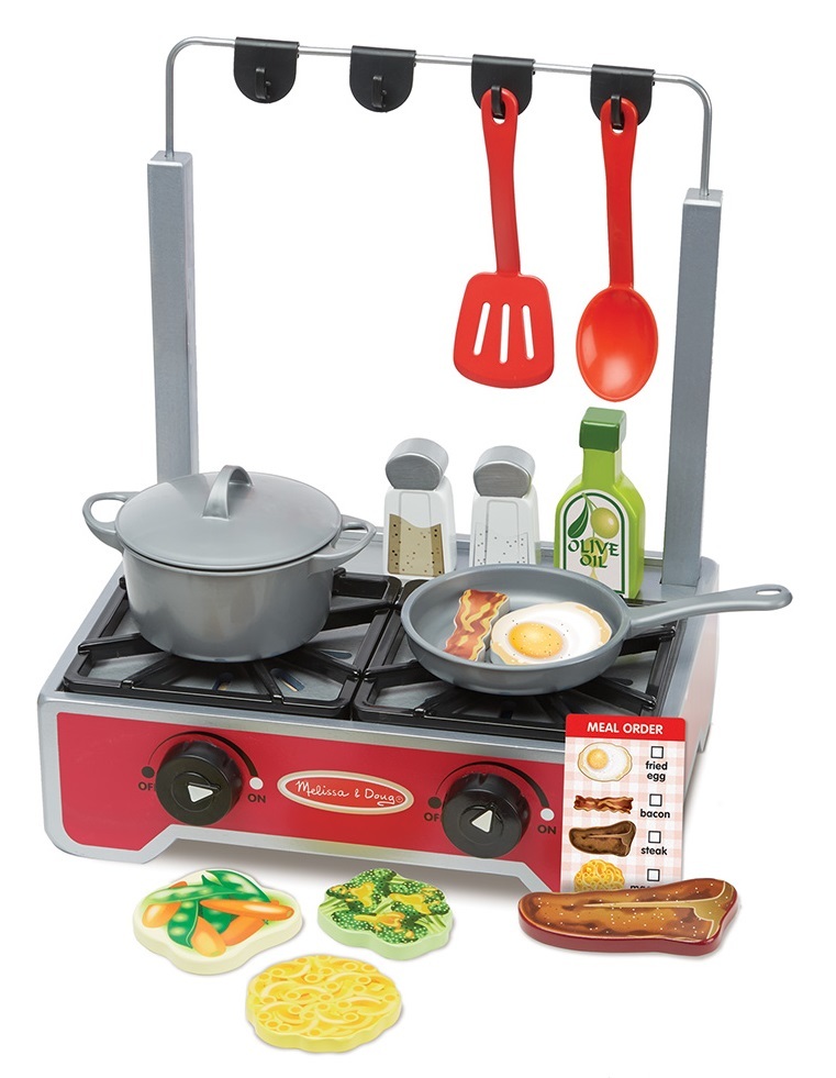 Melissa & Doug: Wooden Cooktop - Deluxe Play Set image