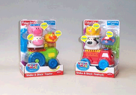 Fisher Price Shake & Stack - Firetruck & Tractor image