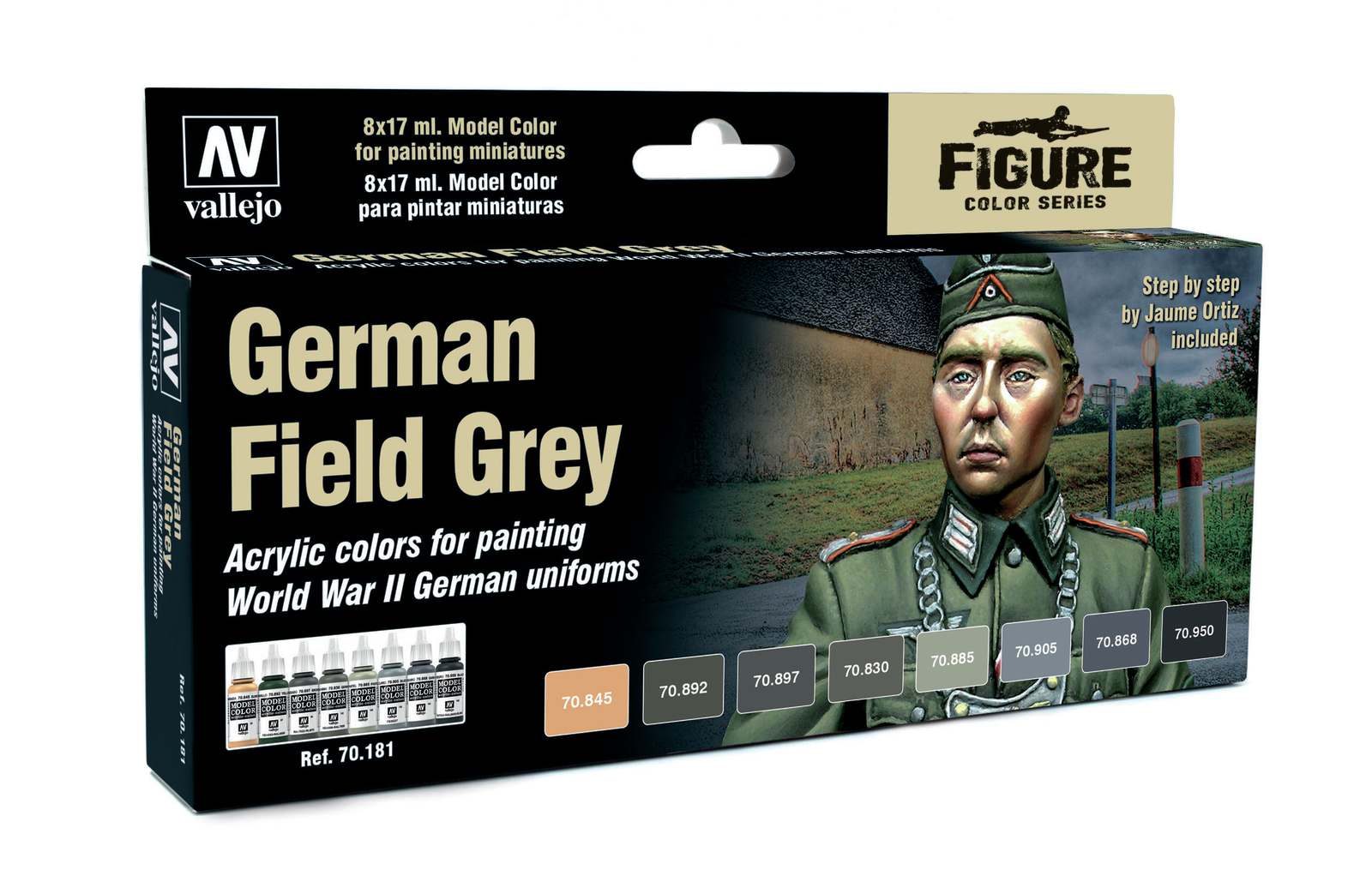 Vallejo German Field Grey Paint Set at Mighty Ape NZ