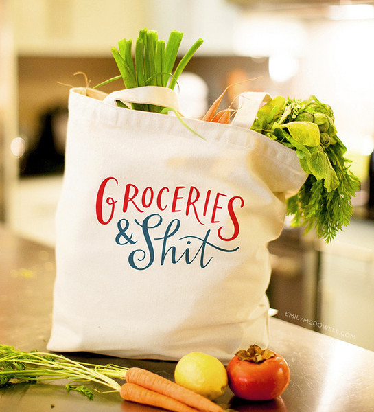 Emily McDowell Groceries & Sh*t Shopping Tote image