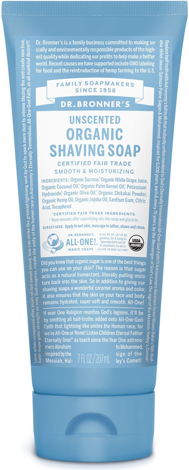 Buy Dr Bronner's Unscented Organic Shaving Soap at Mighty Ape NZ