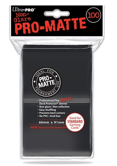 Ultra Pro: Pro-Matte Deck Protectors - Standard Black (100ct)