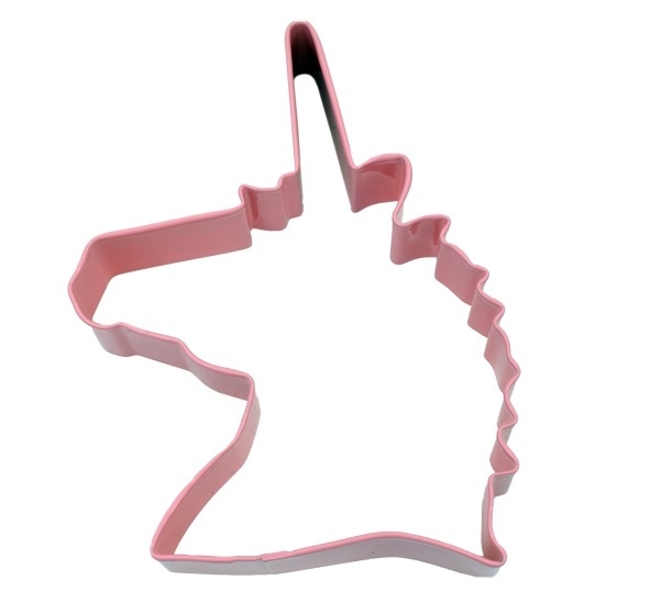 Unicorn Head Cookie Cutter 12cm - Pink image