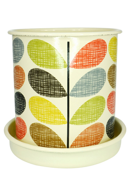 Orla Kiely Enamel Plant Pot at Mighty Ape NZ