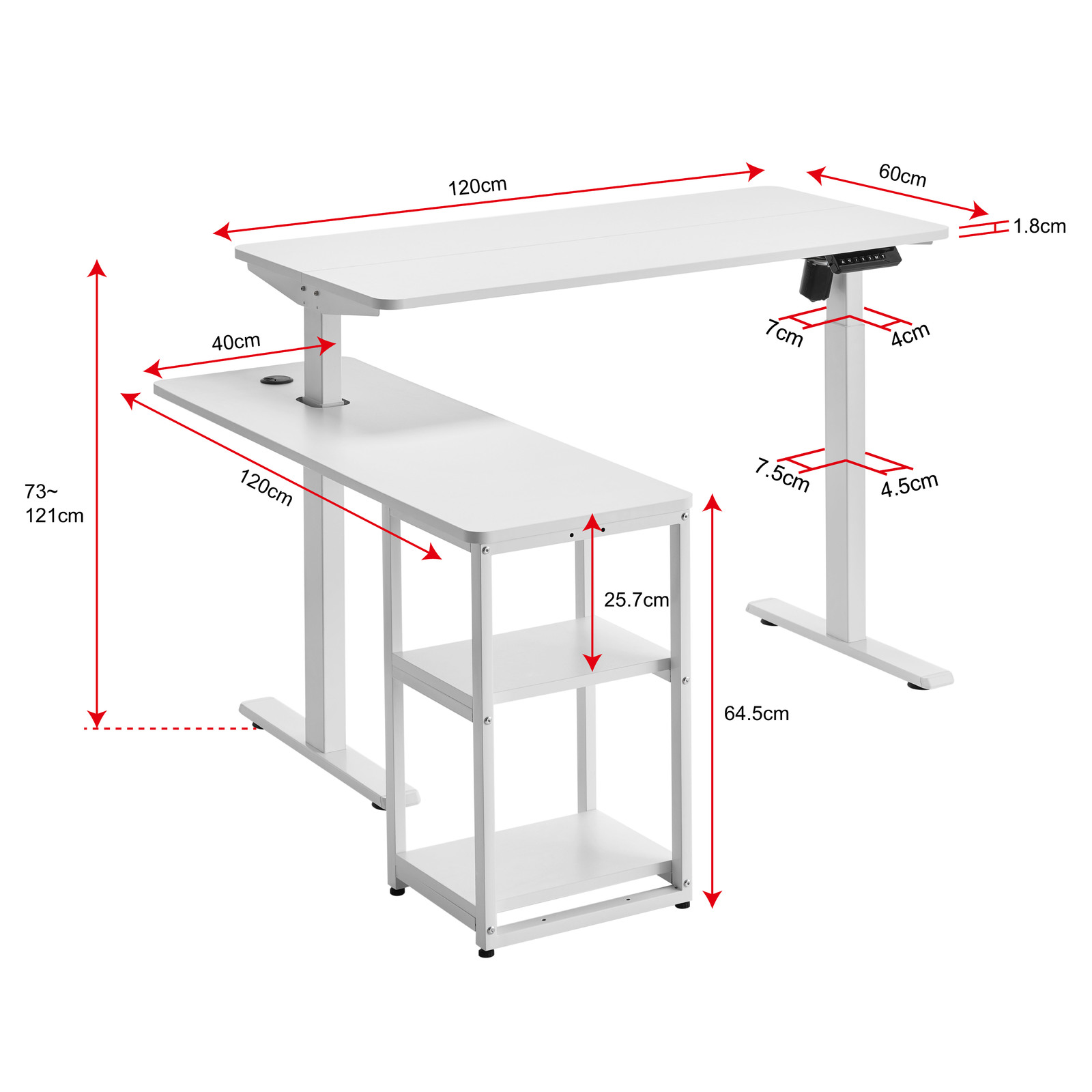 Buy Gorilla Office Height Adjustable Lshaped desk at Mighty Ape NZ