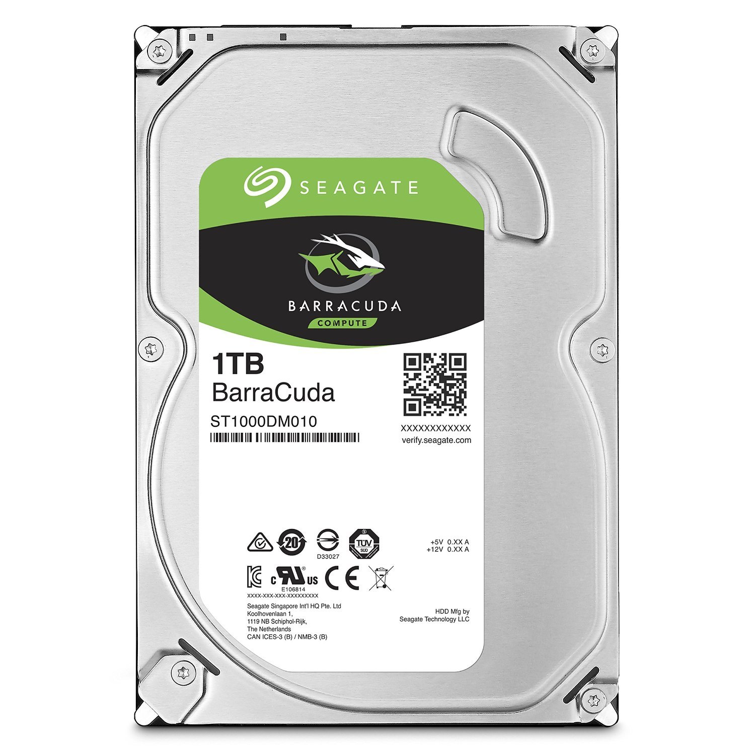 1TB Seagate BarraCuda SATA 6Gb/s 64MB Cache 3.5-Inch Internal Hard Drive image