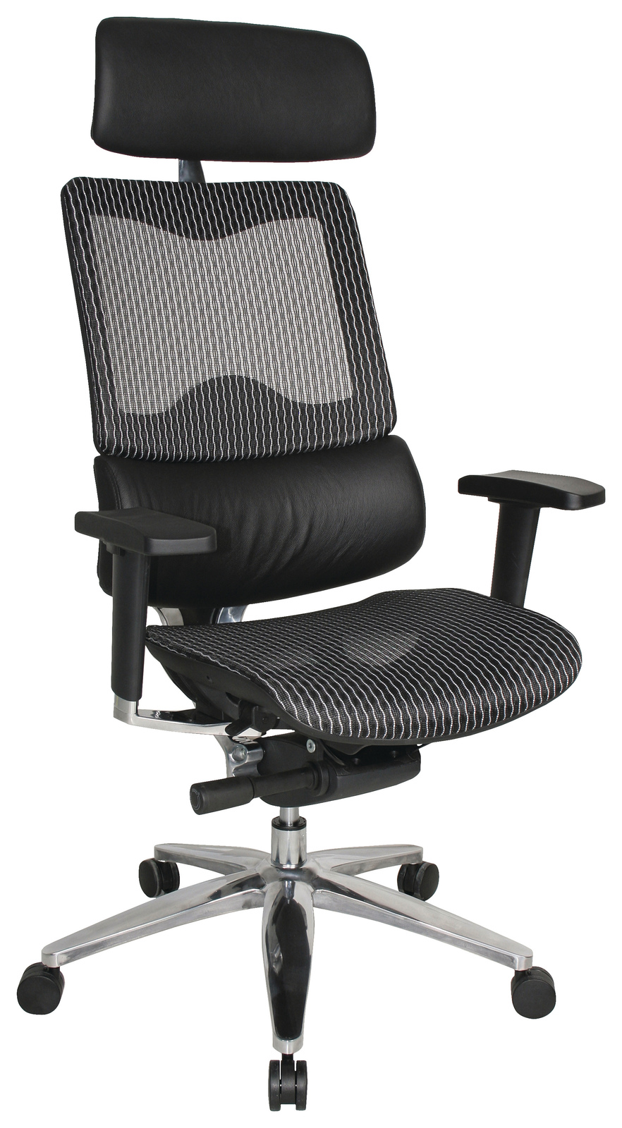 Croxley Tokyo Executive Mesh Back Chair (Black Leather)