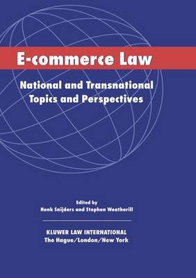 E-Commerce Law by Henk J. Snijders image