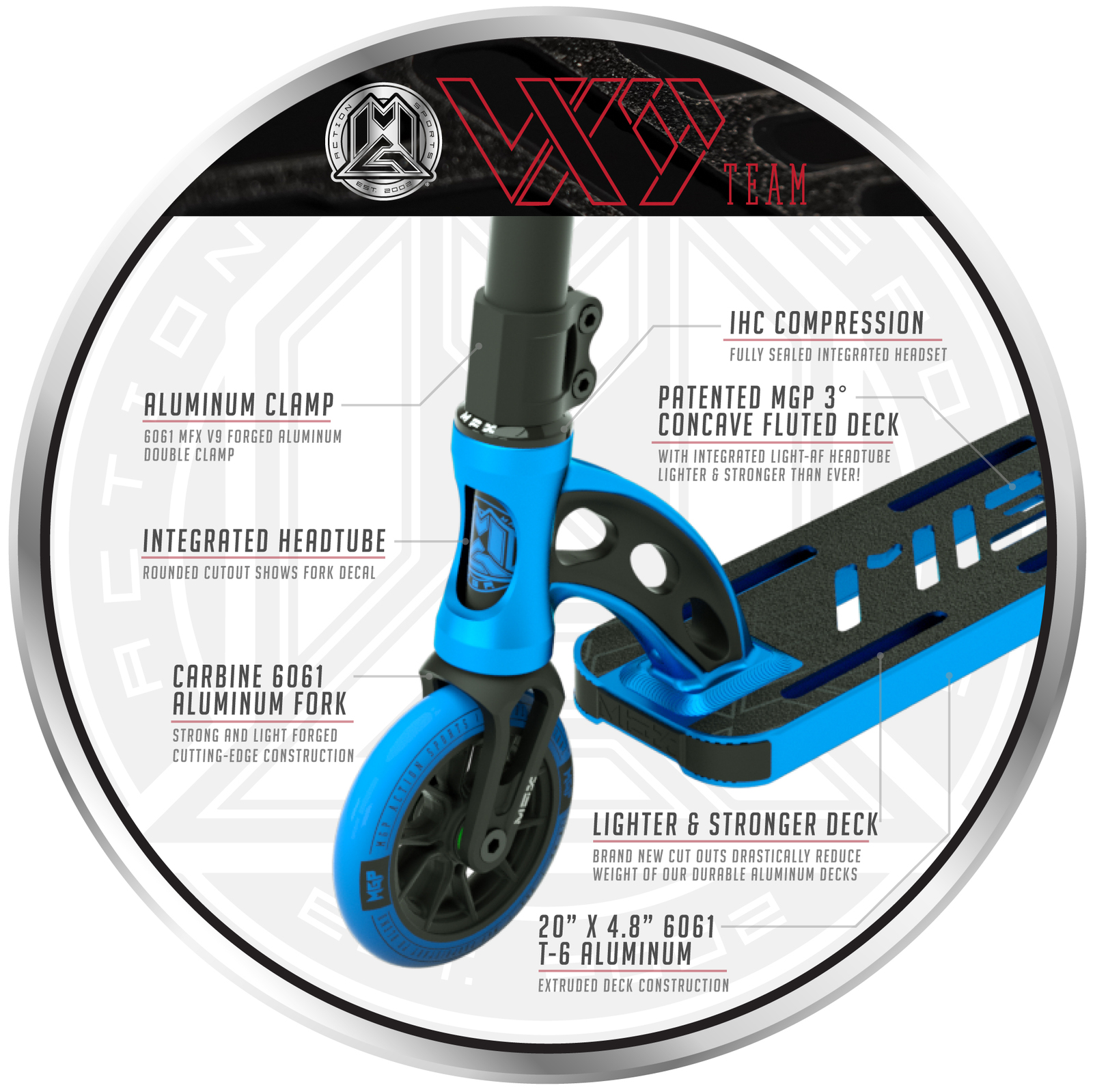 MADD Gear: VX9 Team Scooter - Blue image
