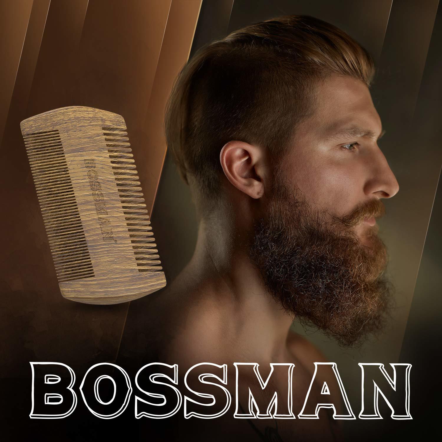 Bossman: Pocket Sandalwood Beard/Moustache Comb image