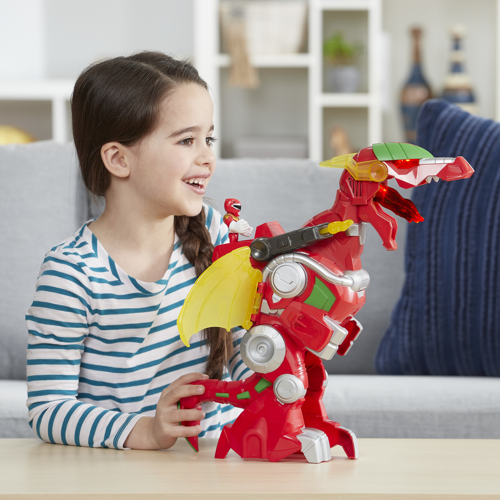 Playskool Heroes: Power Rangers - Red Ranger & Dragon Thunderzord image